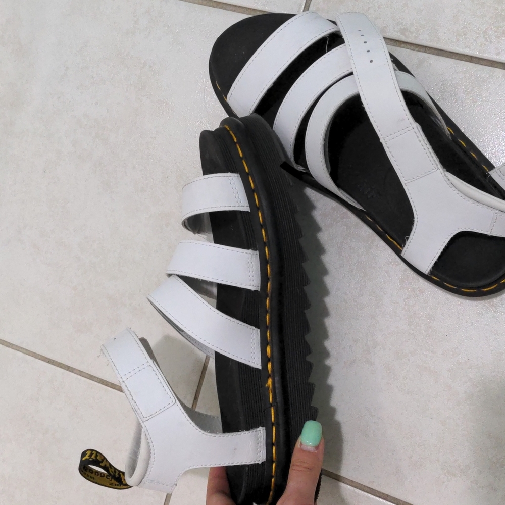 Doc martens white platform sandals